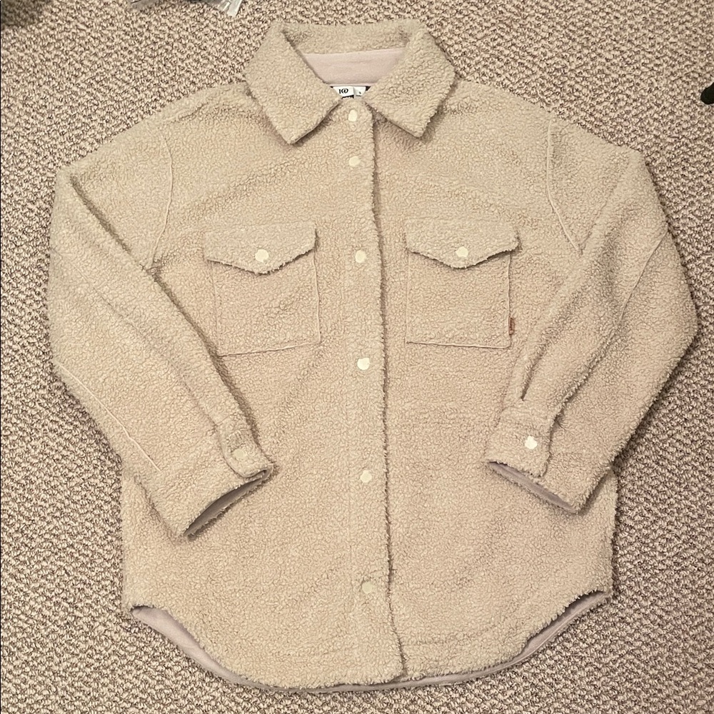 tentree Cream Teddy Jacket